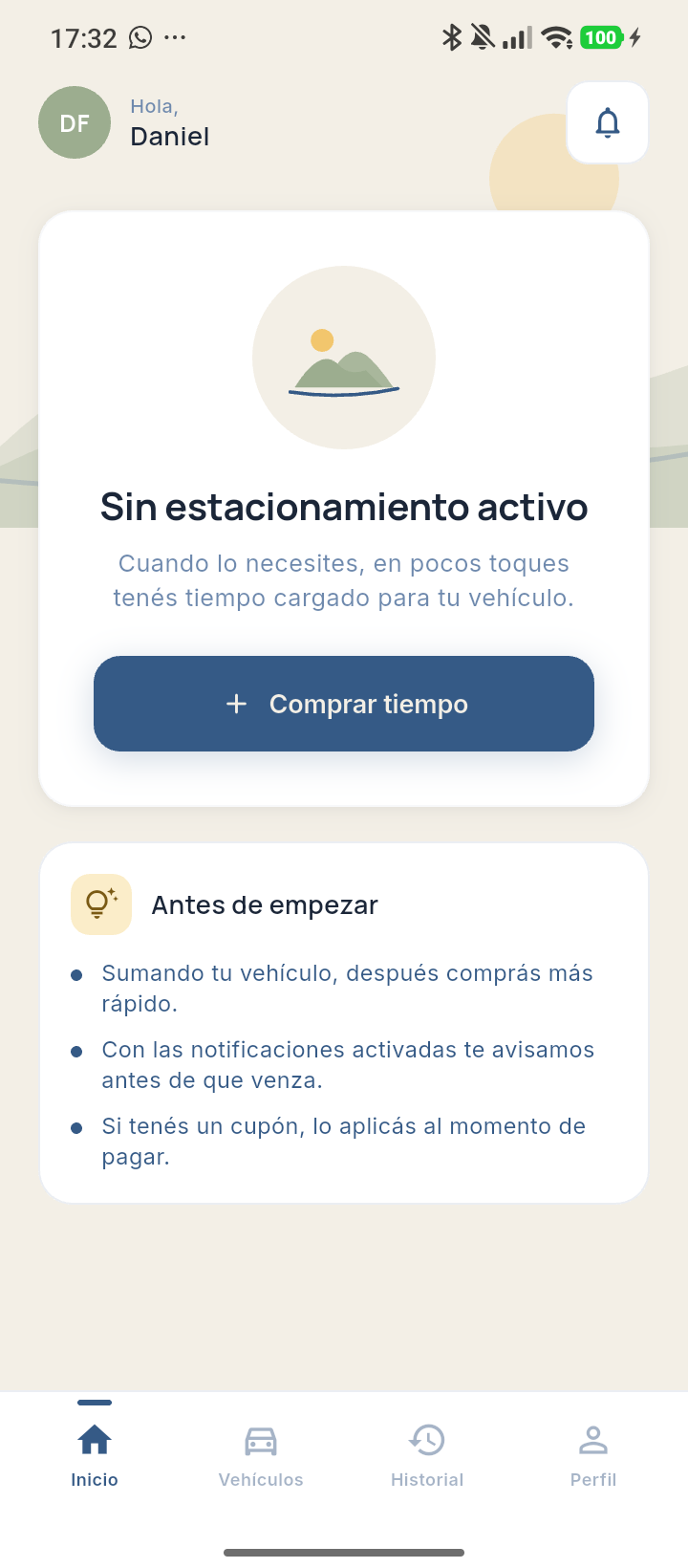 Pantalla principal de Lavalleja App